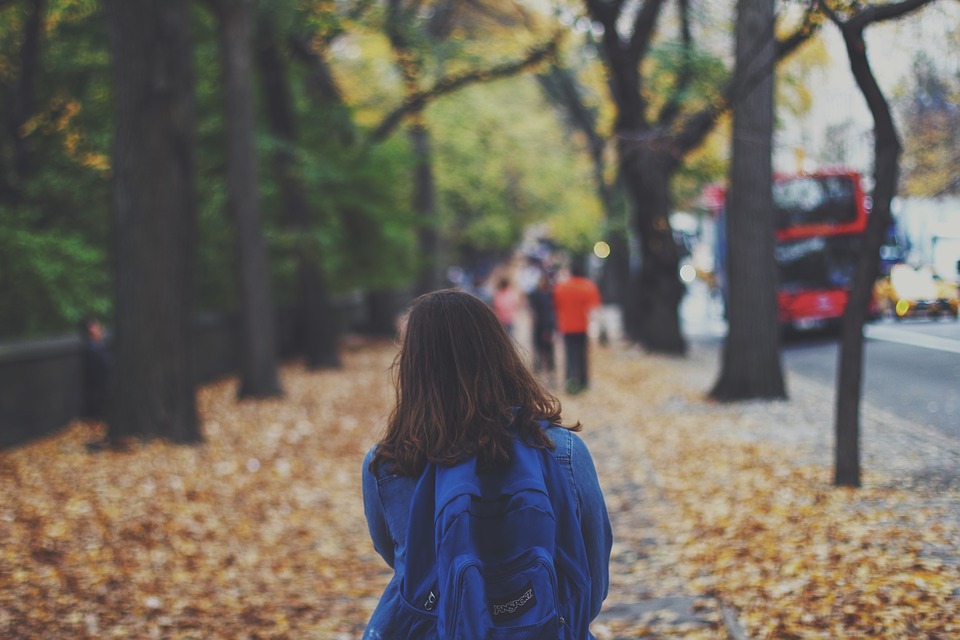 children walking to school